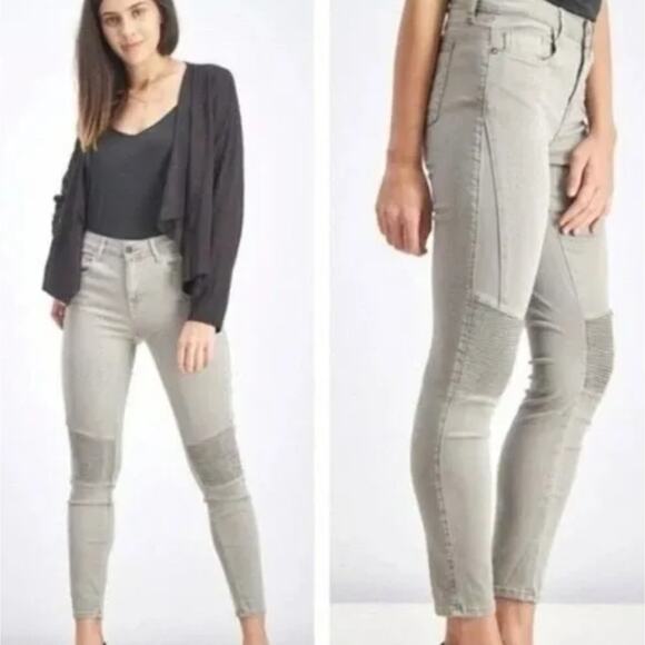 Pistola Aubrey Moto Skinny Ankle Jeans Stretch Denim - Picture 1 of 7